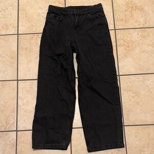 Girls H&M Black Baggy Jeans Size 14